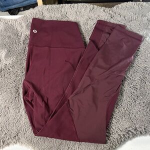 Lululemon Athletica Burgundy Leggings
